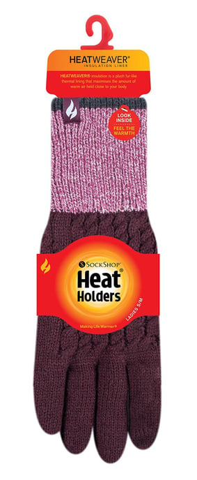Heat Holders - Guantes térmicos de invierno para mujer estilo Kisdon - Mulberry - Image 2