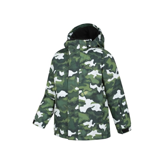 Mountain Warehouse Childrens/Kids Mogal Camo Ski Jacket (Dark Green) - Image 3