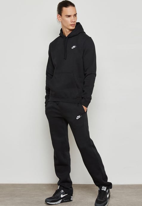 Sudadera con capucha y logo bordado en negro Club de Nike - Image 4