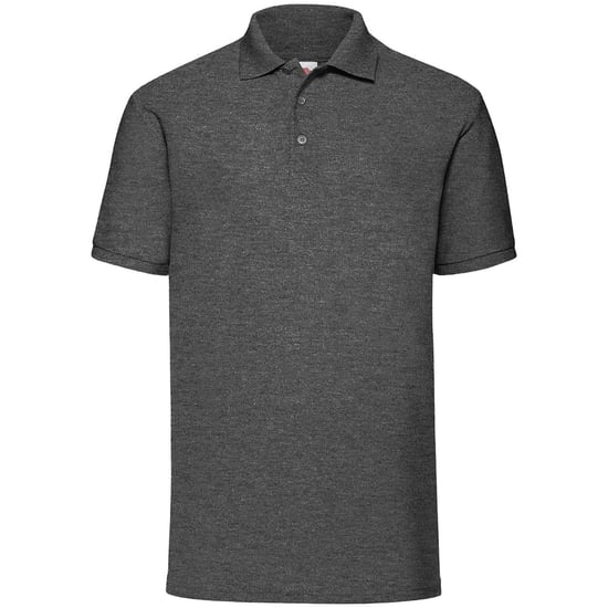 Fruit of the Loom Mens 65/35 Polo Shirt (Dark Heather Grey) - Image 1