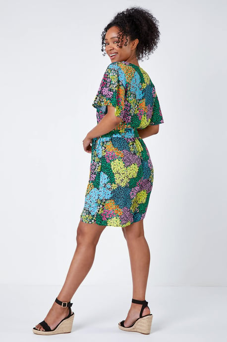 Petite Ditsy Floral Belted Playsuit