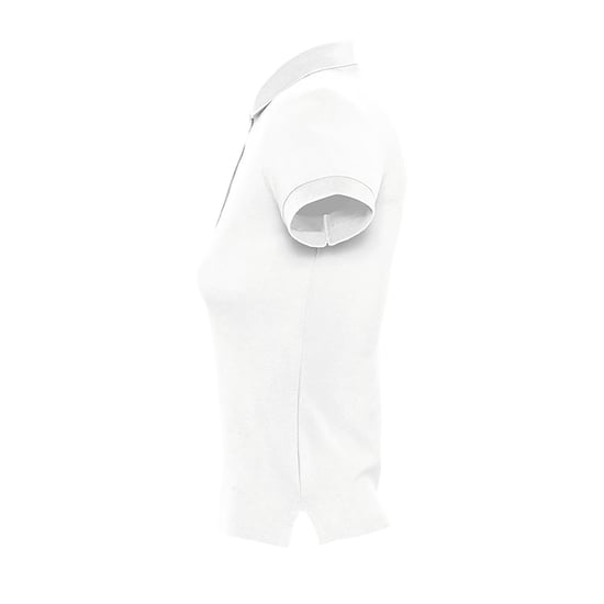 SOLS Womens/Ladies People Pique Short Sleeve Cotton Polo Shirt (White) - Image 4