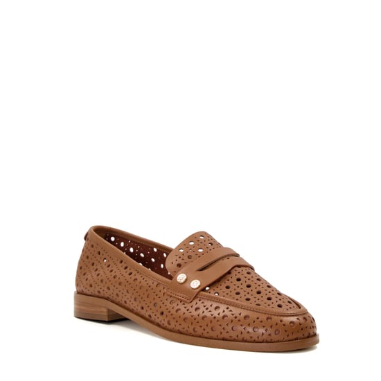 Dune Ladies Glimmered - Laser-Cut-Detail Penny Loafers - Image 1