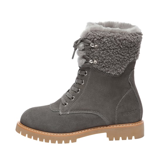 EVER AU Women Sittella Fashion Chunky Boots - Grey