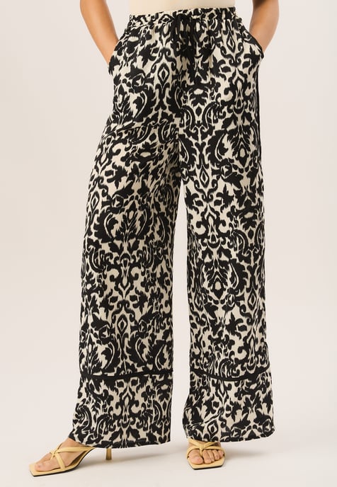 Pantalones anchos con estampado Ikat - Image 1