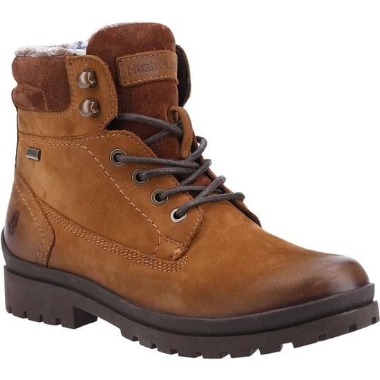 Hush Puppies Annay Leather Women's Camel Boots - Image 1