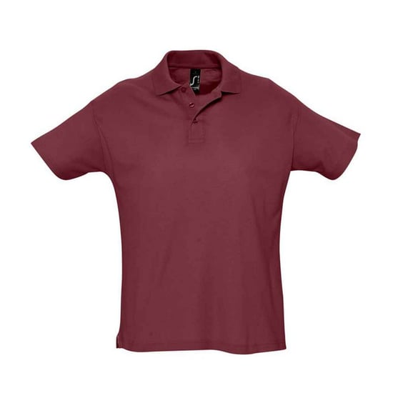 SOLS Mens Summer II Polo Shirt (Burgundy) - Image 1