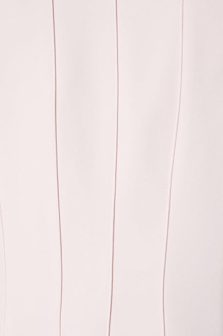Crepe Tailored Jacket With Piped Seams