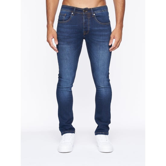 Crosshatch Mens Buraca Slim Jeans (Dark Wash) - Image 1