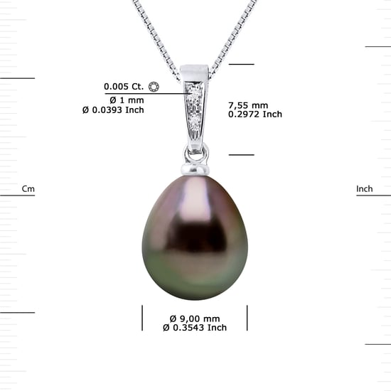 DIADEMA - Pendant - Diamonds - Tahitian Pearl - White Gold