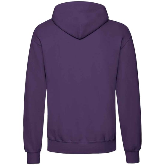 Fruit Of The Loom Unisex Adults Classic Hooded Sweatshirt (Purple) - Image 2