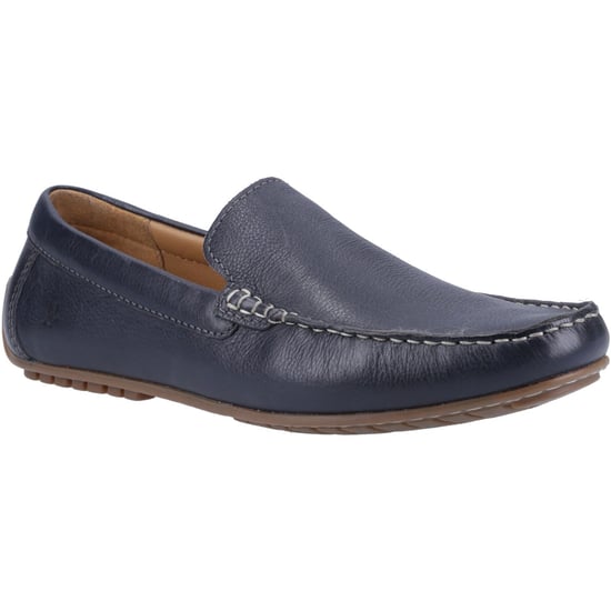 Hush Puppies Ralph Leather Men's Navy Boat Shoes - Image 1