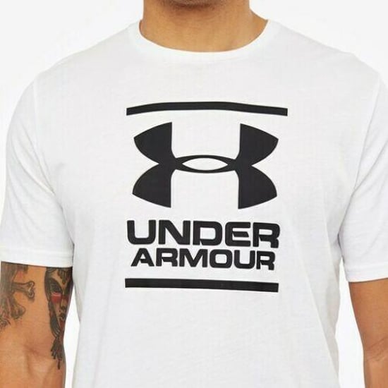 Camiseta Under Armour Hombre UA GL Foundation Manga Corta Blanco - Image 4