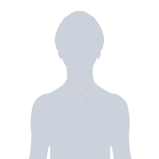 Necklace with pendant sterling silver yellow gold freshwater cultured pearl white zirconia white Valero Pearls - Image 3