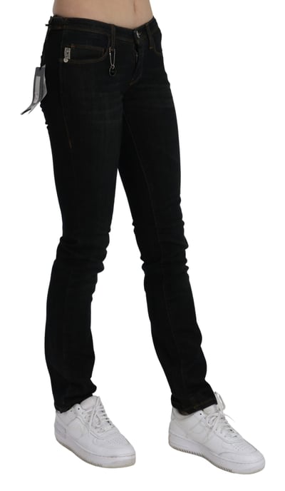 Jeans de algodón negro de talle medio ajustados para mujer de Costume National - Image 2