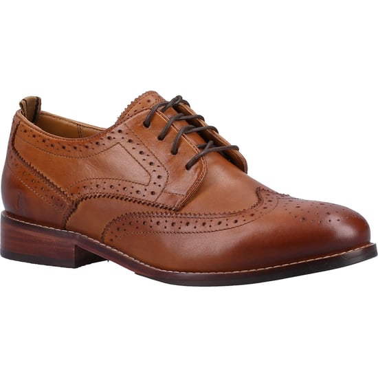Hush Puppies Natalia Leather Women's Tan Brogues Shoes - Image 1