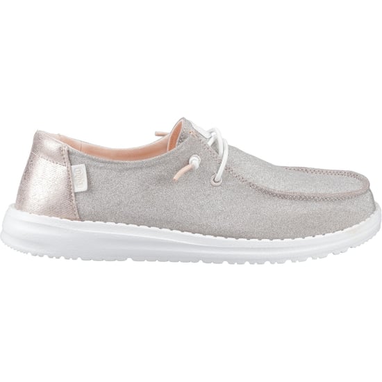 HEYDUDE Wendy Metallic Sparkle Polyester Women's Rose Gold Loafers - Image 5