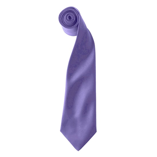 Premier Colours Mens Satin Clip Tie (Pack of 2) (Purple) - Image 1