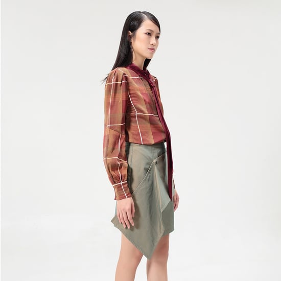 Straight skirt with detachable front panel - Image 4