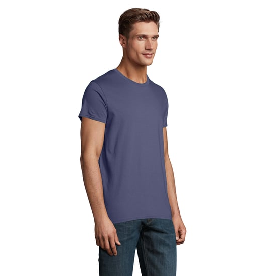 SOLS Mens Pioneer Organic Cotton T-Shirt (Denim) - Image 3