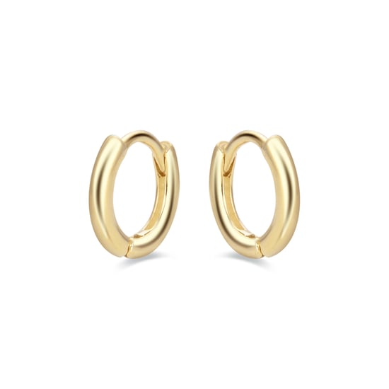 Pendientes de Aros Luxenter, ricbeorn de plata de ley 925 con acabado en baño de oro amarillo de 18 quilates - Image 2