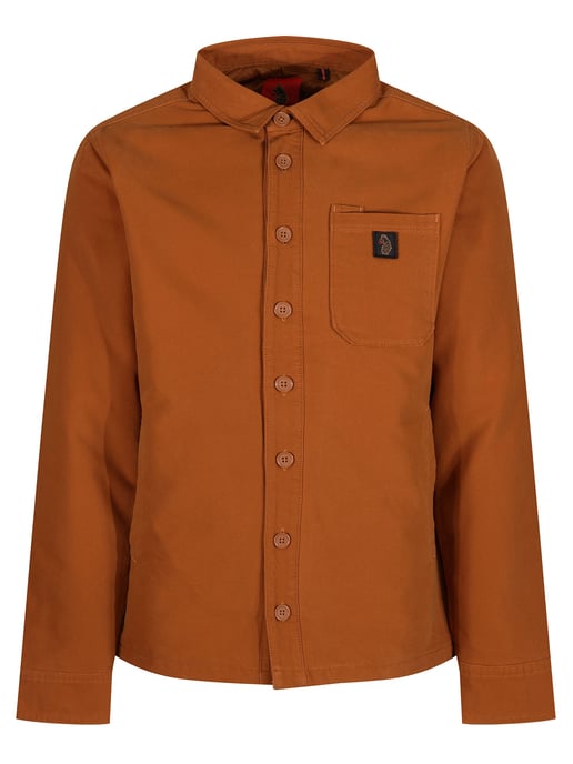 Luke 1977 Men's Bala Regular Fit Overshirt in Orange