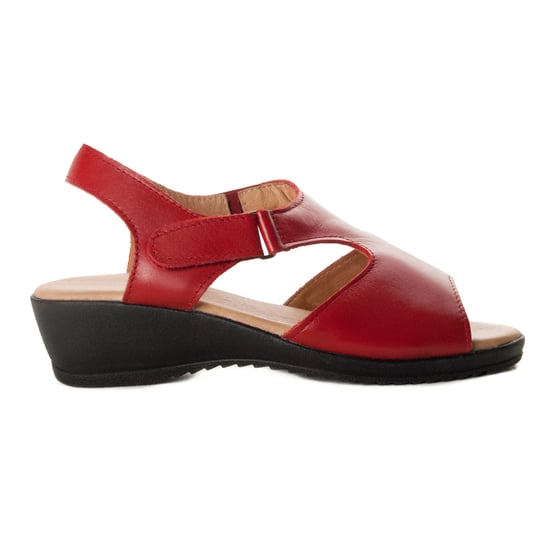Confortable wedge sandal Montevita in Red