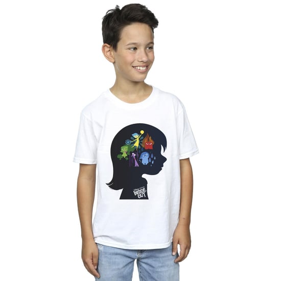 Disney Boys Inside Out Head Silhouette T-Shirt (White)