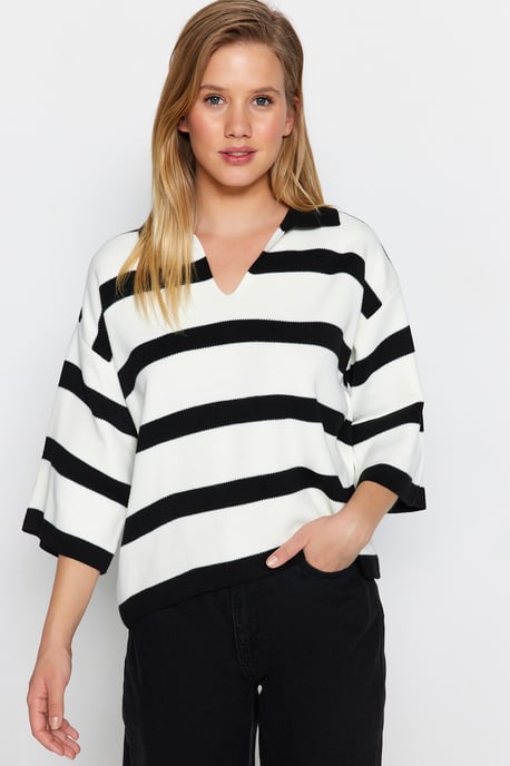 Trendyol Women's Striped Sweater - Image 2