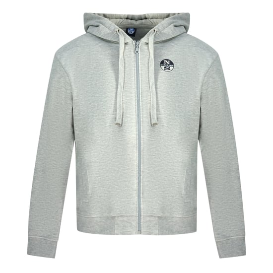 Sudadera con cremallera gris con logo de North Sails - Image 1