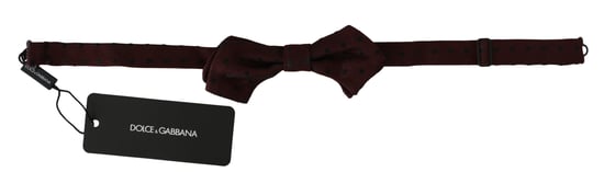 Corbata de Pajarita Ajustable de Seda Púrpura con Motivos de Puntos para Hombre de Dolce & Gabbana - Image 1