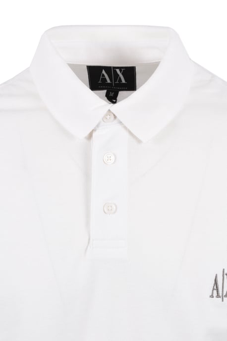 Camisa Polo Regular Armani Exchange Blanca Rota - Image 2