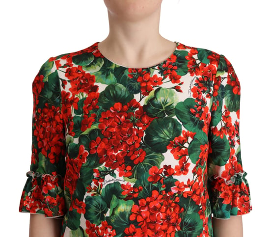 Vestido de Cambio Floral Multicolor Rojo de Dolce & Gabbana para Mujer - Image 4