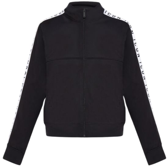 Chaqueta negra de corte deportivo Dean con mangas selladas de Dsquared2 - Image 1