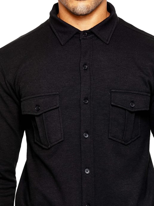 Enzo | Conjunto de chándal con sobrecamisa para hombre - Negro - Image 4