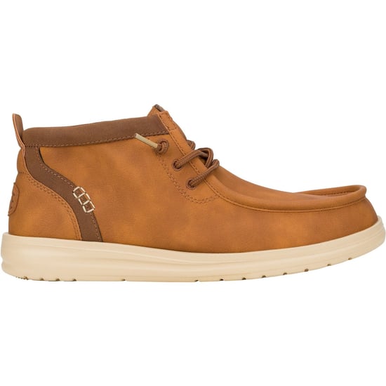 HEYDUDE Wally Mid GripR Classic Polyurethane Men's Cognac/Tan Boots - Image 6