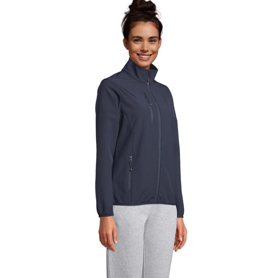 SOLS Womens/Ladies Falcon Zipped Soft Shell Jacket (Abyss Blue) - Image 3