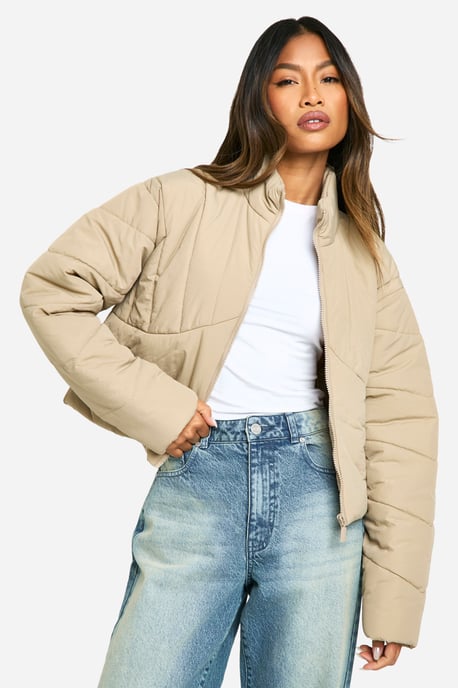 Seam Detail Puffer Jacket - Image 1