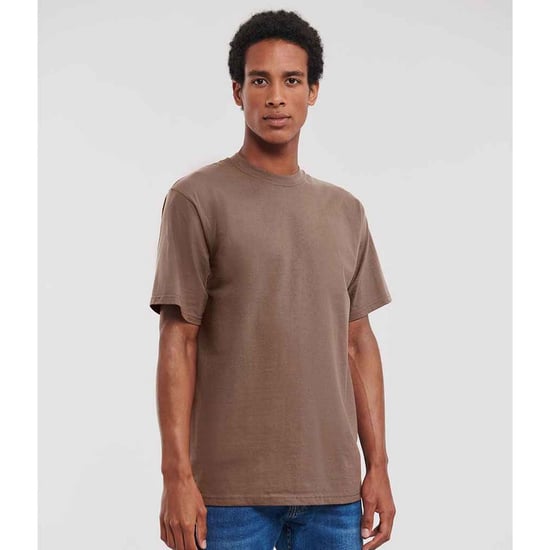 Russell Mens Ringspun Cotton Classic T-Shirt (Mocha) - Image 3