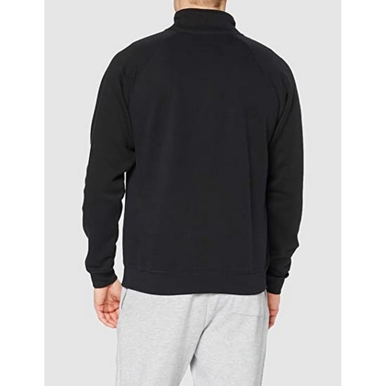 Fruit Of The Loom Mens Premium 70/30 Zip Neck Sweatshirt (Black) - Image 3