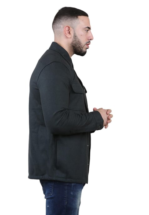 Sobrecamisa Autograph de lana negra para hombre - Image 3
