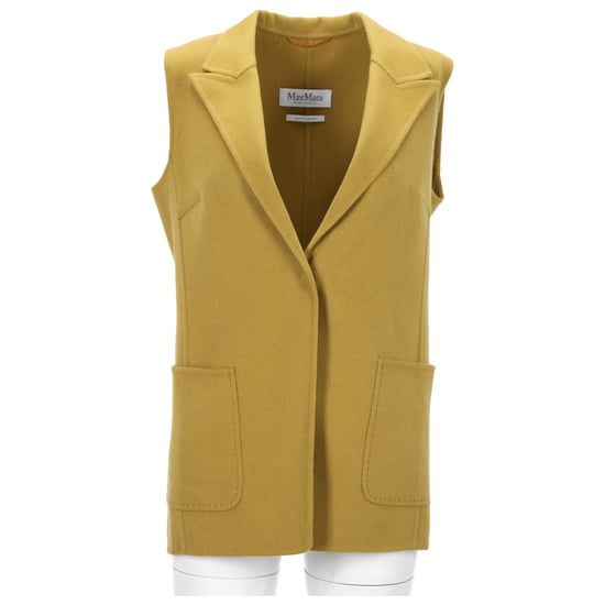 Max Mara Double Faced Vest in Yellow Wool - Image 6