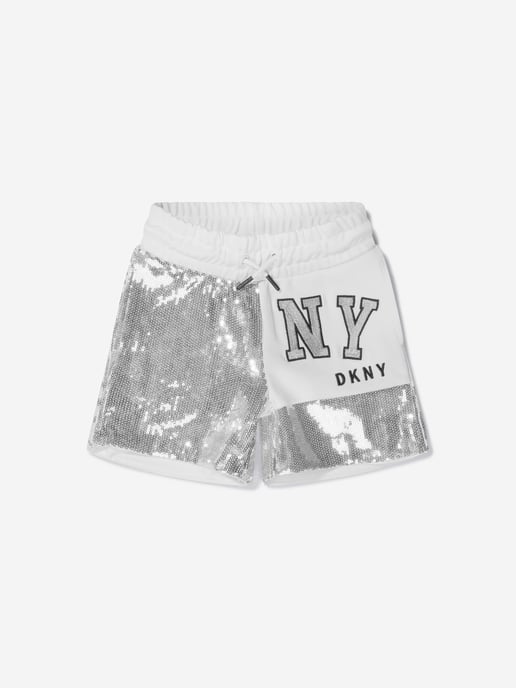 DKNY Girls Sequin Logo Shorts