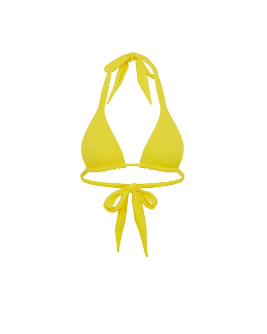 Yellow Triangle Bikini Top