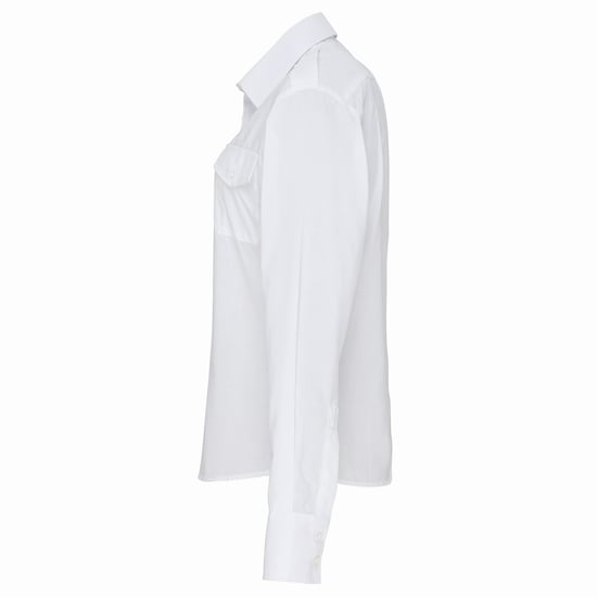 Premier Womens/Ladies Long-Sleeved Pilot Shirt (White) - Image 3