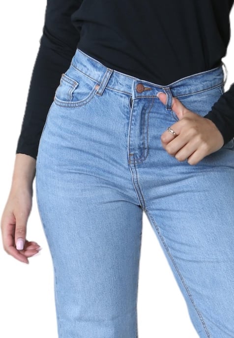 Vaqueros de cintura alta y pierna ancha MYT para mujer en azul claro - Image 4