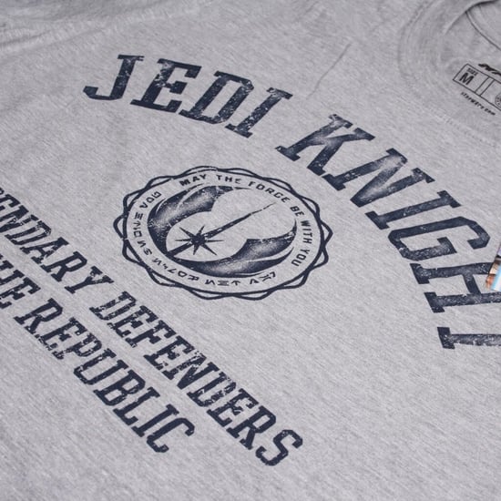 Star Wars Mens Legendary Defenders Of The Republic Jedi Knight Marl T-Shirt (Grey)