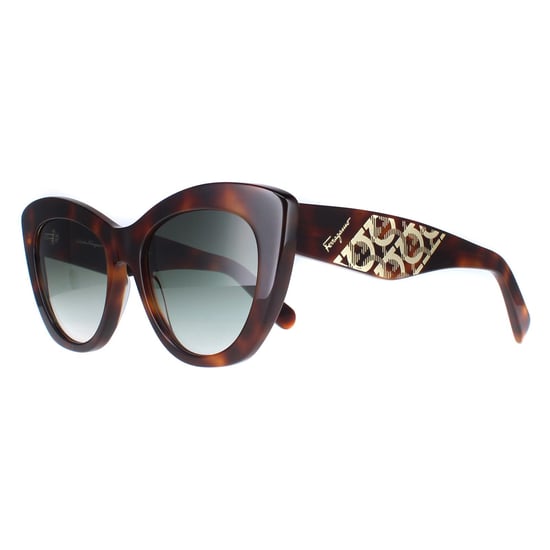 Salvatore Ferragamo Cat Eye Womens Tortoise Grey Gradient SF1022S