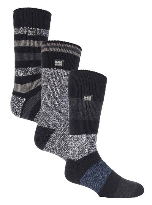 HEAT HOLDERS - 3 Pack Multipack Calcetines Térmicos Aislantes para Hombre en Invierno - Block Stripe - Image 1