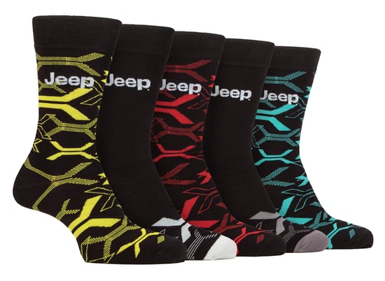 Calcetines de vestir de bambú para hombre | Jeep | Paquete de 5 calcetines transpirables para uso diario - Multi - Image 1